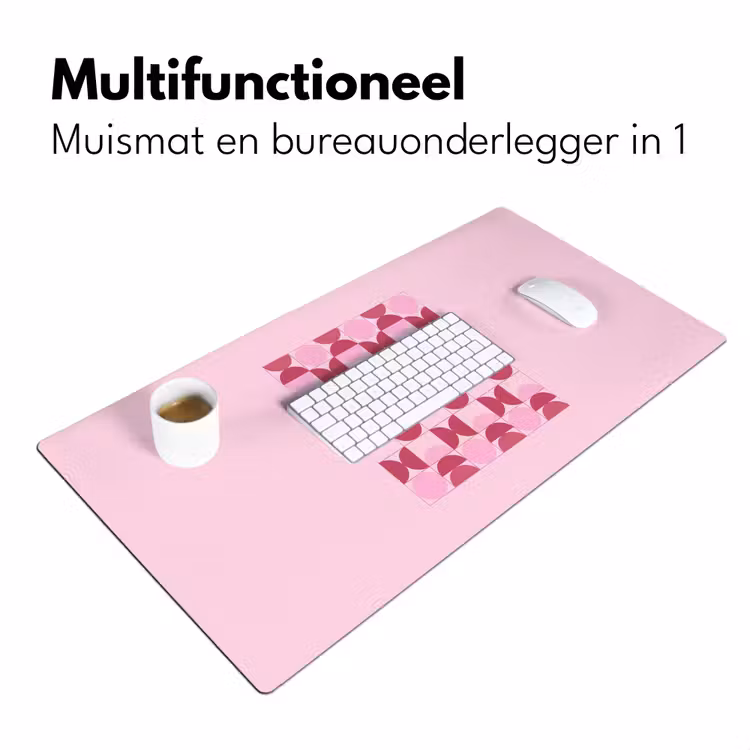 Bureau onderlegger - Abstract - Geometrisch - Cirkels - Roze - Modern — 7