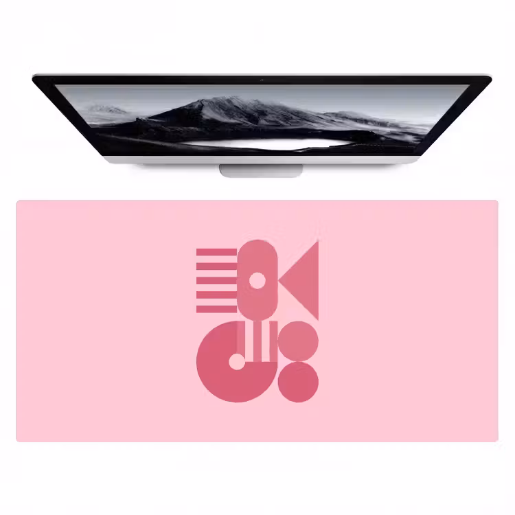 Bureau onderlegger - Abstract - Geometrisch - Vormen - Roze — 1