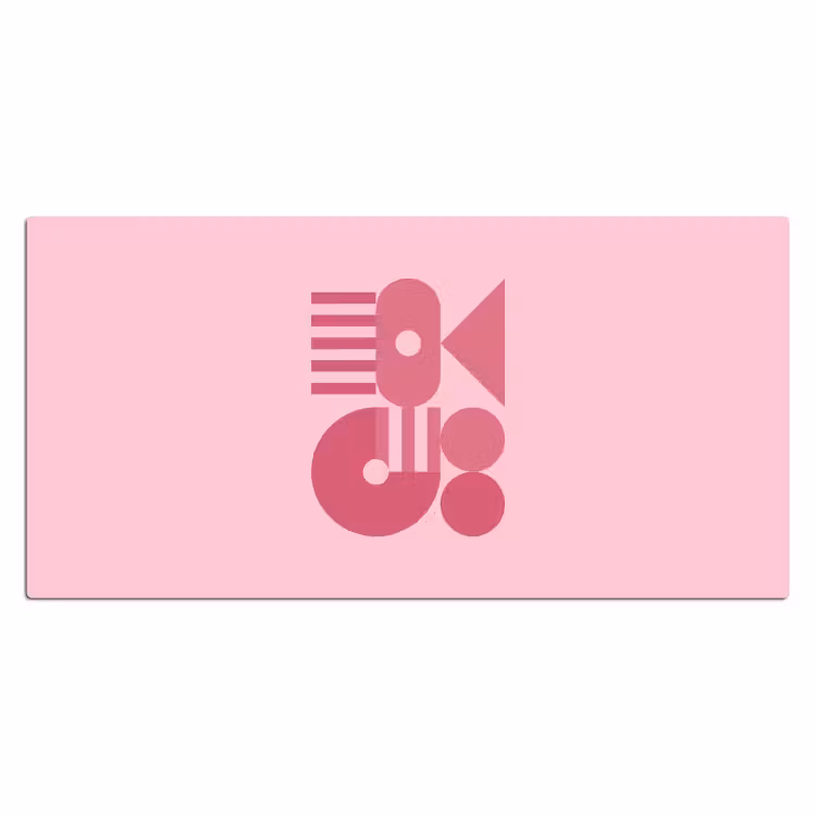 Bureau onderlegger - Abstract - Geometrisch - Vormen - Roze — 2
