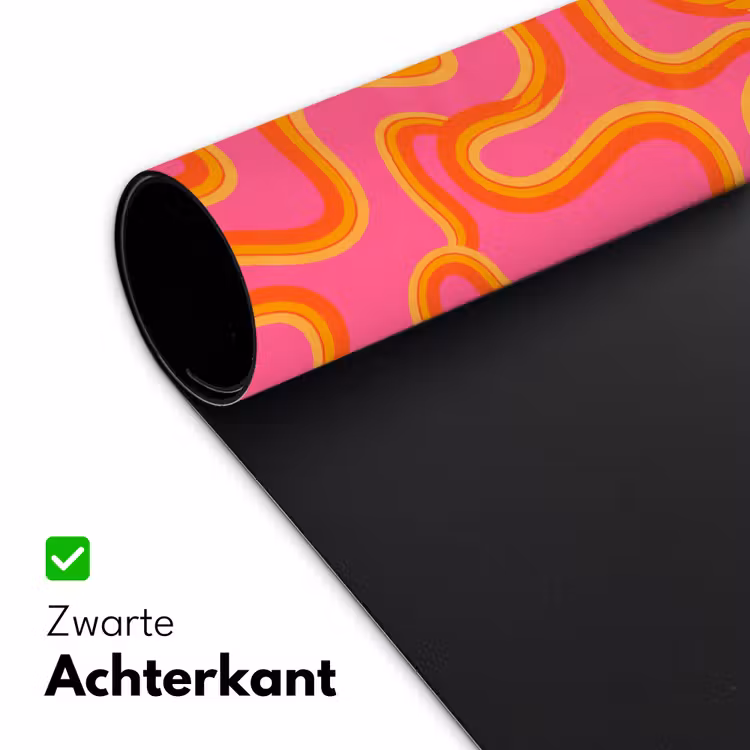 Bureau onderlegger - Abstract - Golvende lijnen - Modern - Kleurrijk — 5