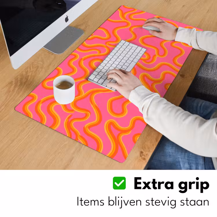 Bureau onderlegger - Abstract - Golvende lijnen - Modern - Kleurrijk — 6