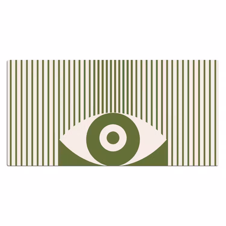 Bureau onderlegger - Abstract - Oog - Strepen - Modern - Groen — 2