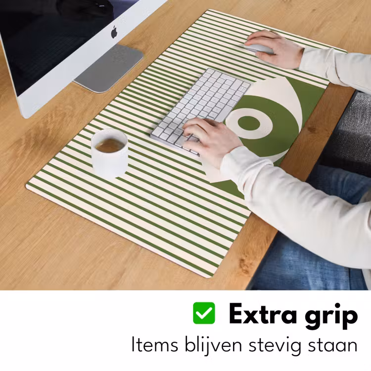 Bureau onderlegger - Abstract - Oog - Strepen - Modern - Groen — 6
