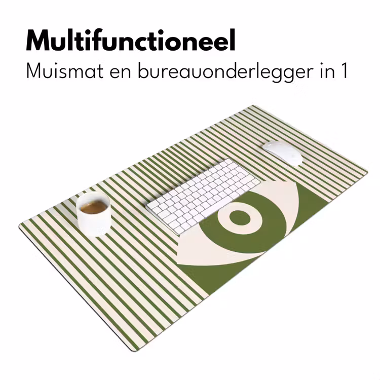 Bureau onderlegger - Abstract - Oog - Strepen - Modern - Groen — 7