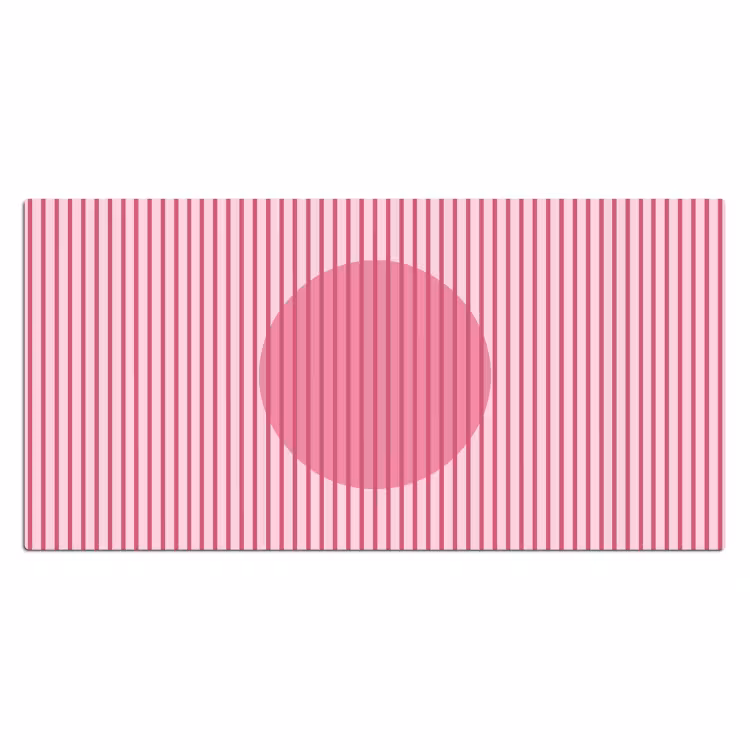 Bureau onderlegger - Abstract - Strepen - Ovaal - Roze - Modern — 2