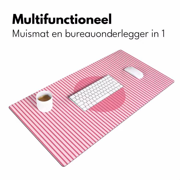 Bureau onderlegger - Abstract - Strepen - Ovaal - Roze - Modern — 7