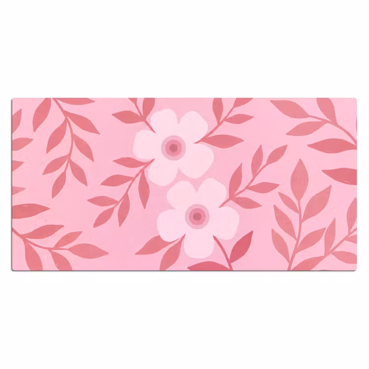 Bureau onderlegger - Bloemen - Abstract - Modern - Roze - Natuur — 2