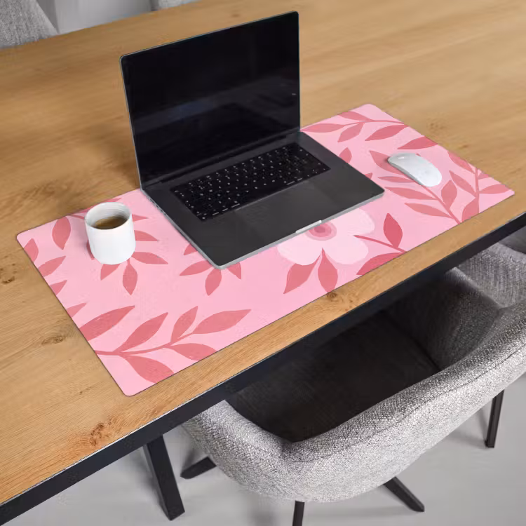 Bureau onderlegger - Bloemen - Abstract - Modern - Roze - Natuur — 3