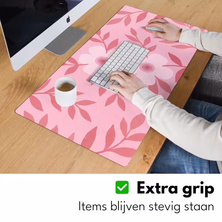 Bureau onderlegger - Bloemen - Abstract - Modern - Roze - Natuur — 6