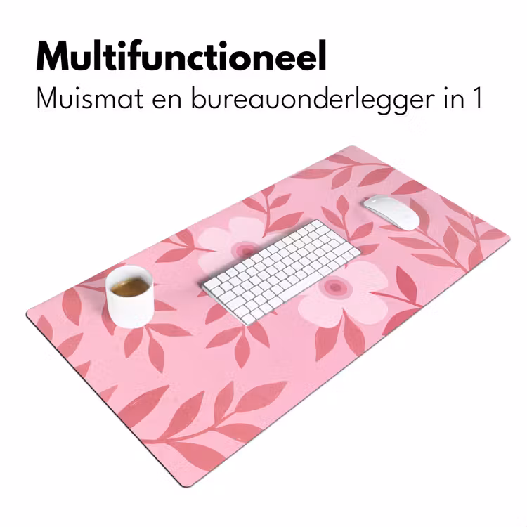 Bureau onderlegger - Bloemen - Abstract - Modern - Roze - Natuur — 7