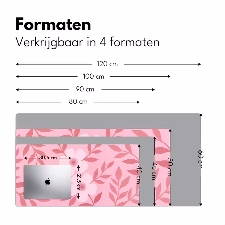 Bureau onderlegger - Bloemen - Abstract - Modern - Roze - Natuur — 8