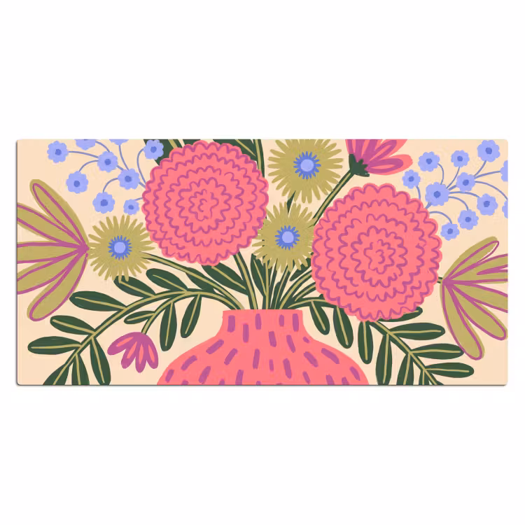 Bureau onderlegger - Bloemen - Boeket - Natuur - Abstract - Roze — 2