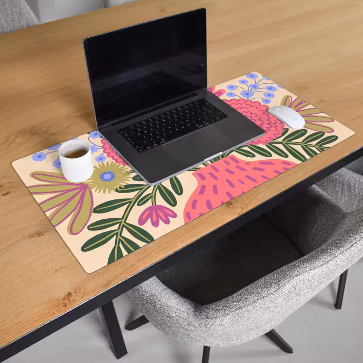 Bureau onderlegger - Bloemen - Boeket - Natuur - Abstract - Roze — 3