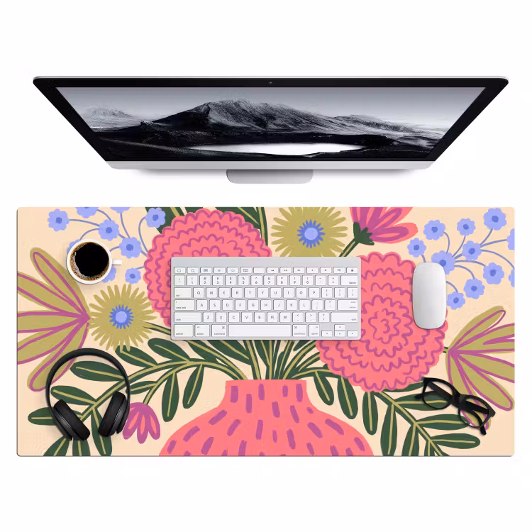 Bureau onderlegger - Bloemen - Boeket - Natuur - Abstract - Roze — 4