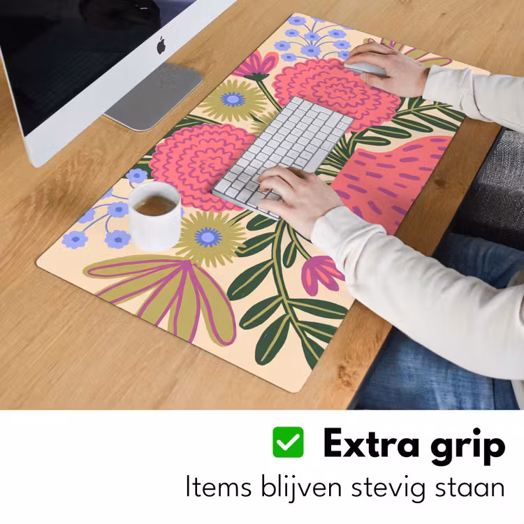 Bureau onderlegger - Bloemen - Boeket - Natuur - Abstract - Roze — 6