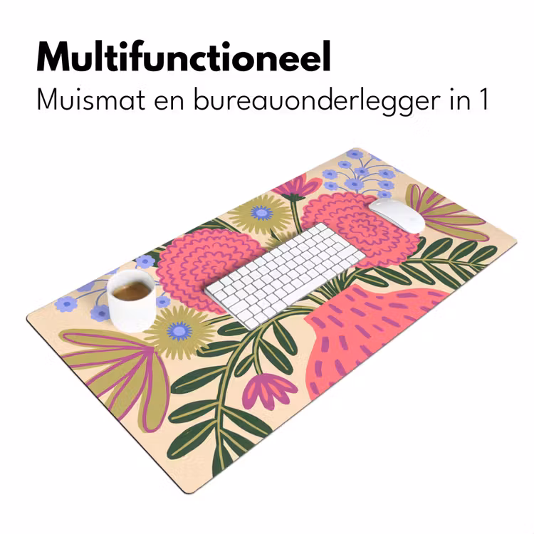Bureau onderlegger - Bloemen - Boeket - Natuur - Abstract - Roze — 7