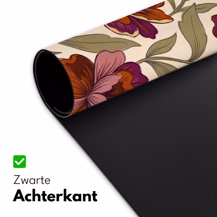 Bureau onderlegger - Bloemen - Patroon - Natuur - Modern - Paars — 5