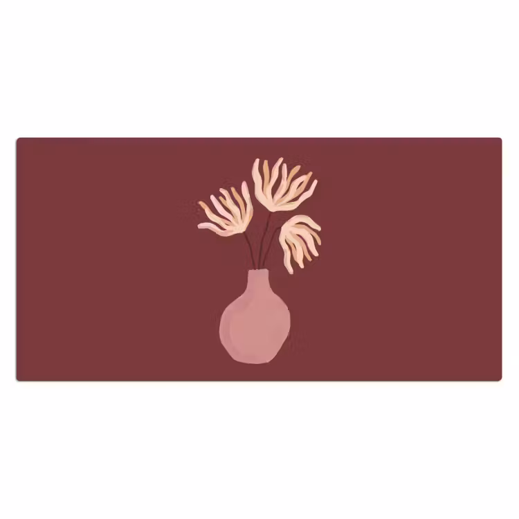 Bureau onderlegger - Bloemen - Vaas - Abstract - Modern - Aardetinten — 2