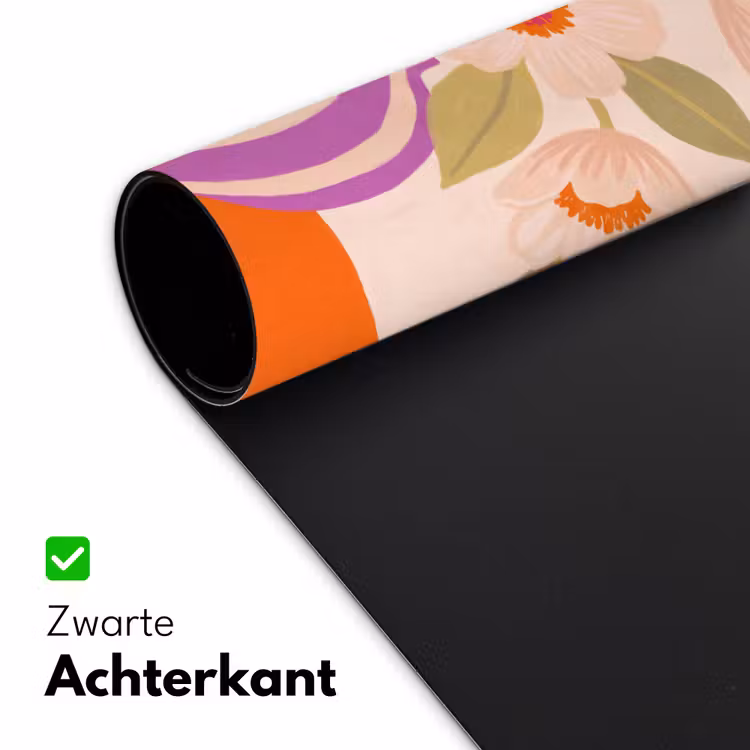 Bureau onderlegger - Bloemen - Vaas - Abstract - Paars - Oranje — 5