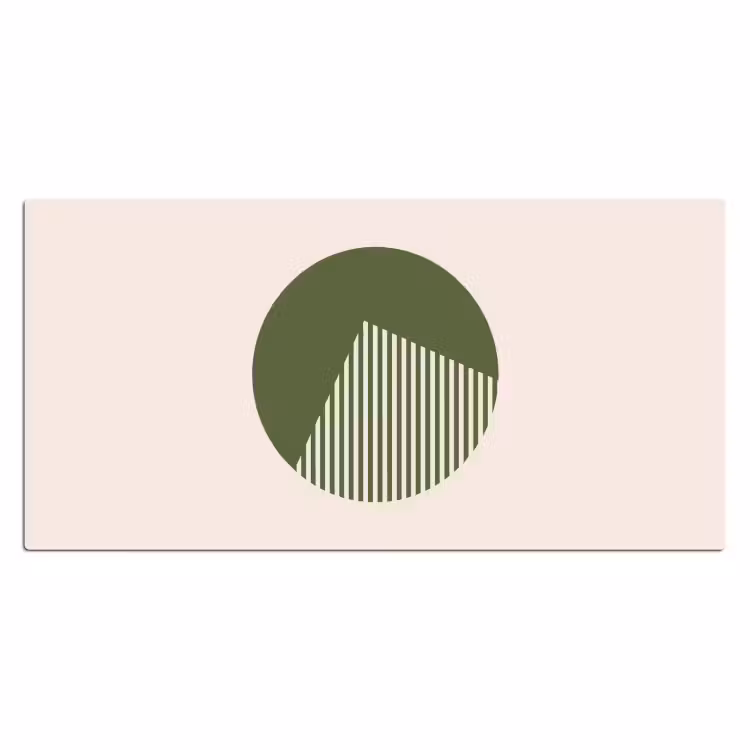 Bureau onderlegger - Cirkel - Strepen - Geometrisch - Abstract - Groen — 2