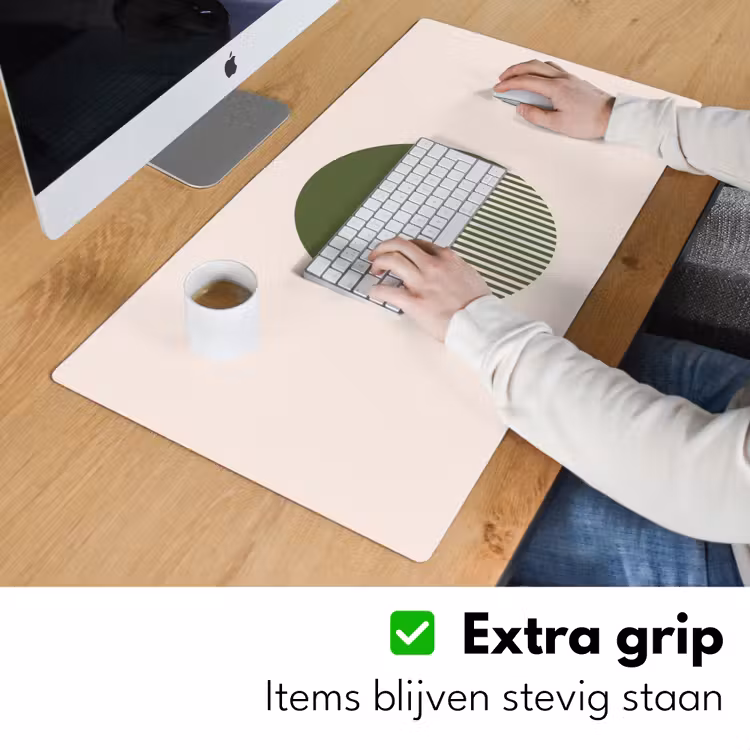 Bureau onderlegger - Cirkel - Strepen - Geometrisch - Abstract - Groen — 6