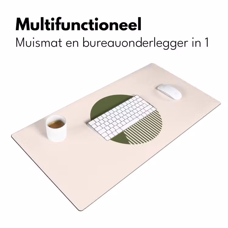 Bureau onderlegger - Cirkel - Strepen - Geometrisch - Abstract - Groen — 7