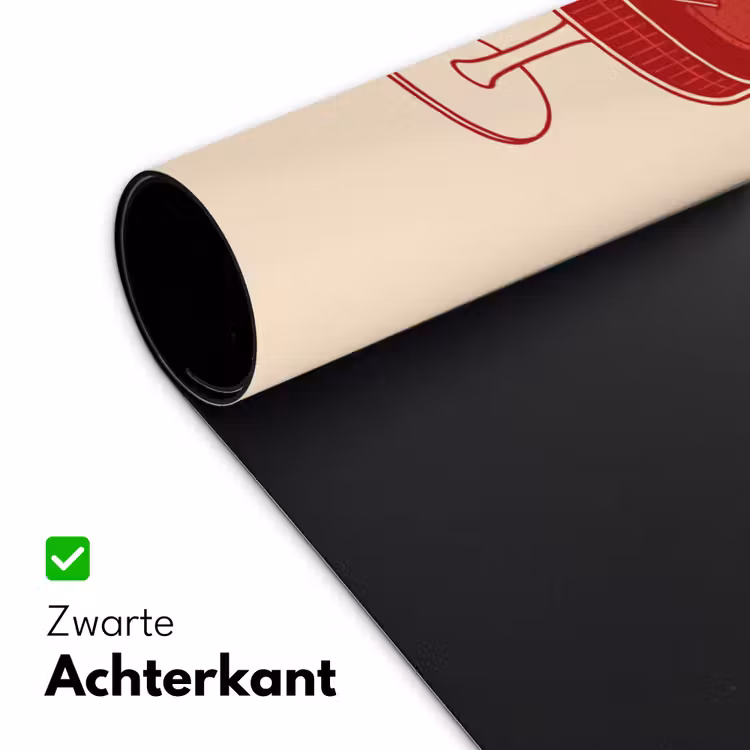 Bureau onderlegger - Cocktail - Hartjes - Liefde - Illustratie - Rood — 5