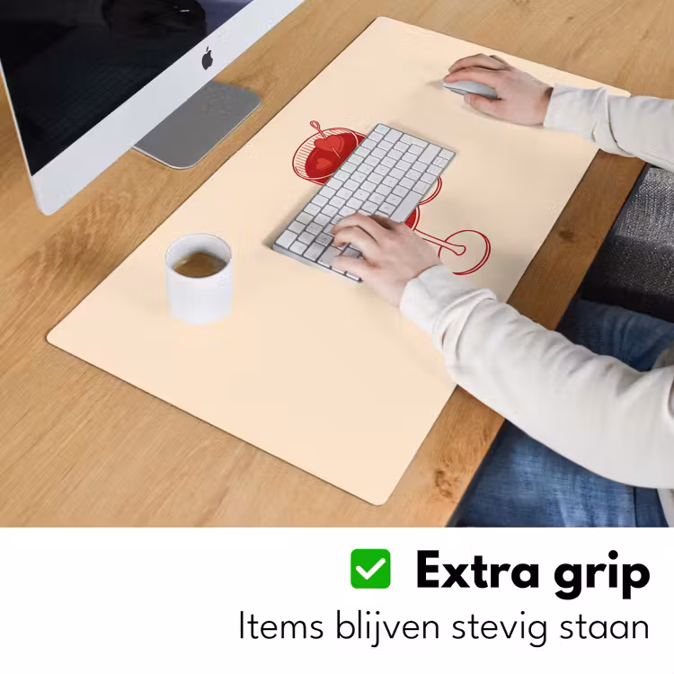 Bureau onderlegger - Cocktail - Hartjes - Liefde - Illustratie - Rood — 6