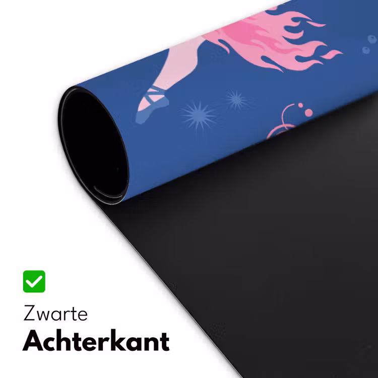 Bureau onderlegger - Danseres - Vlammenrok - Abstract - Roze - Blauw — 5