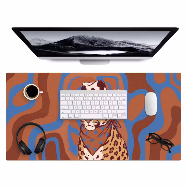 Bureau onderlegger - Dieren - Cowboyhoed - Modern - Illustratie - Bruin — 4
