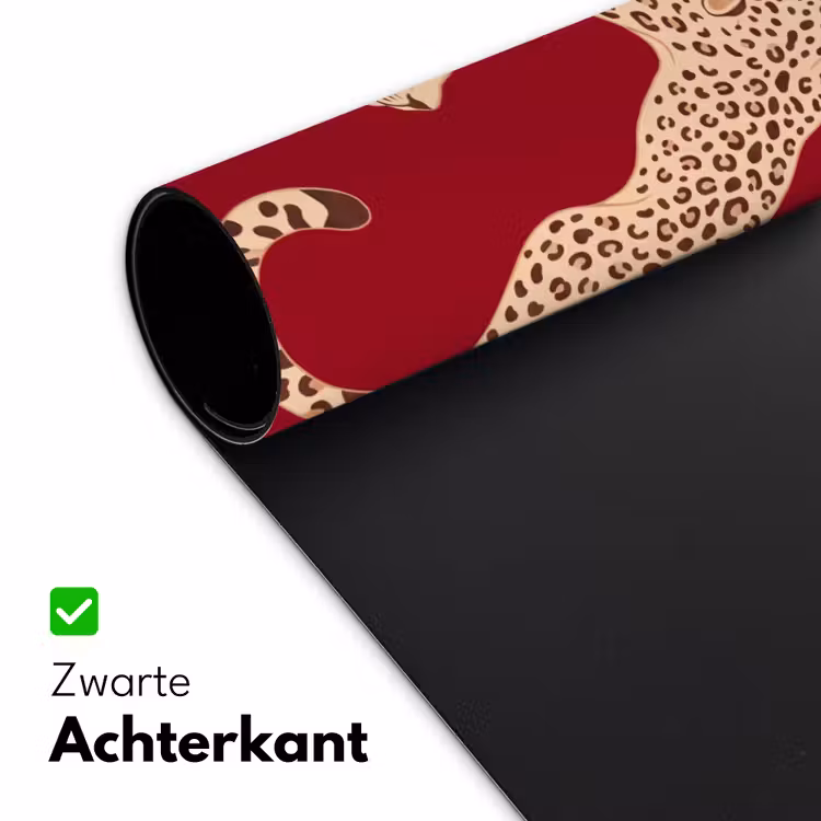 Bureau onderlegger - Dieren - Luipaard - Abstract - Rood - Modern — 5