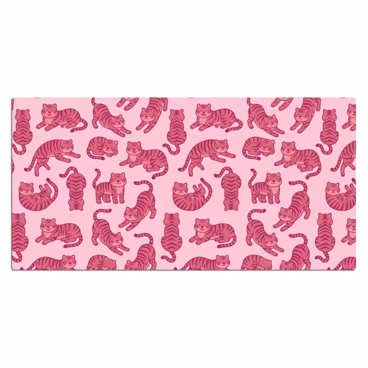 Bureau onderlegger - Dieren - Patroon - Roze - Speels - Cartoon — 2