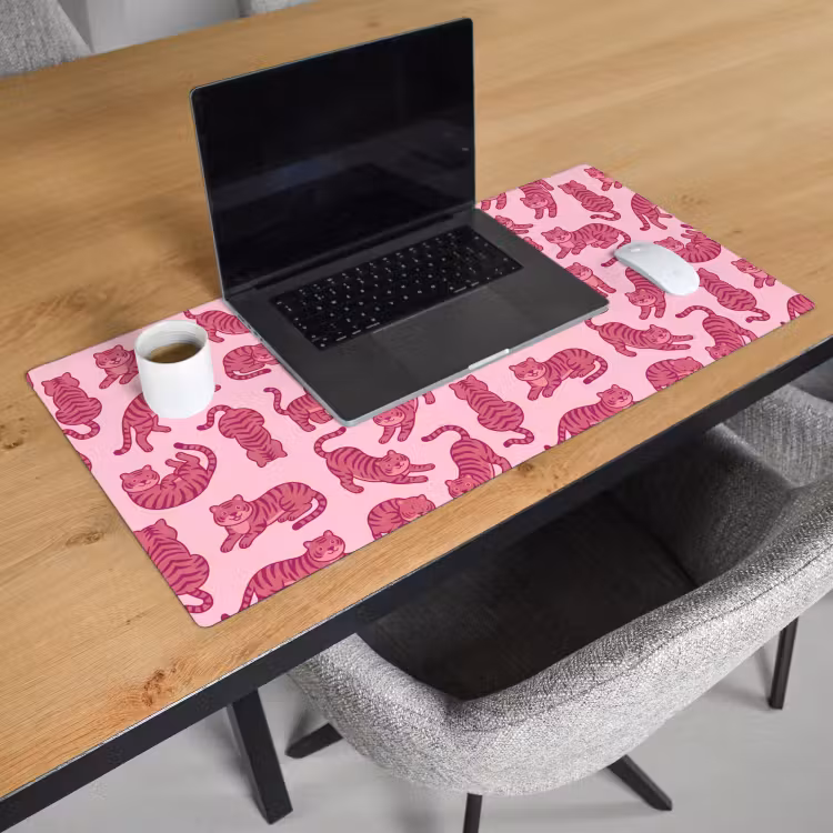 Bureau onderlegger - Dieren - Patroon - Roze - Speels - Cartoon — 3