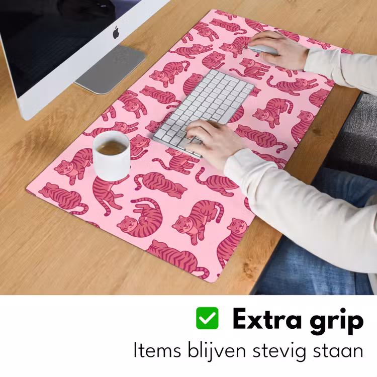 Bureau onderlegger - Dieren - Patroon - Roze - Speels - Cartoon — 6