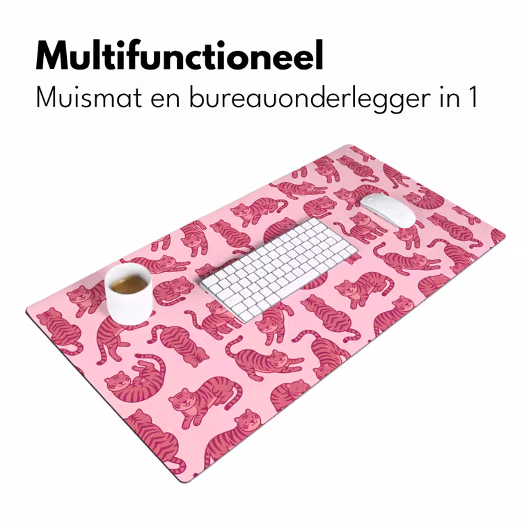 Bureau onderlegger - Dieren - Patroon - Roze - Speels - Cartoon — 7