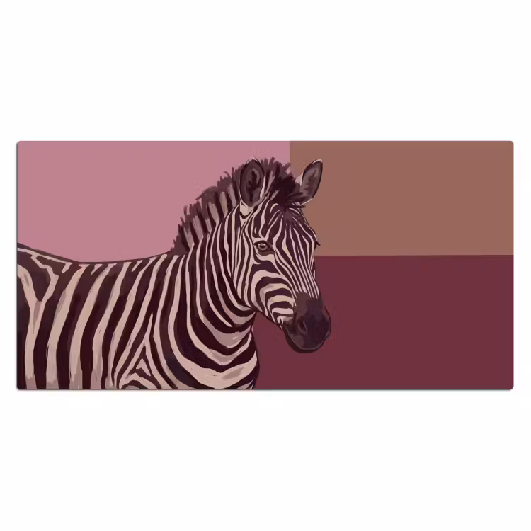 Bureau onderlegger - Dieren - Zebrahoofd - Wildlife - Modern - Bruin — 2
