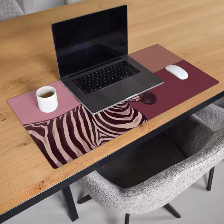 Bureau onderlegger - Dieren - Zebrahoofd - Wildlife - Modern - Bruin — 3