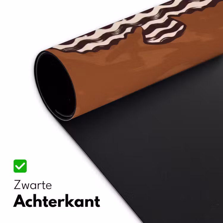 Bureau onderlegger - Dieren - Zeepaardje - Abstract - Bruin - Strepen — 5