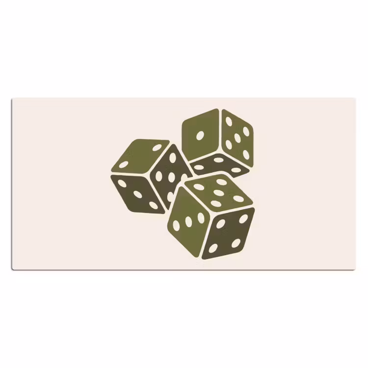 Bureau onderlegger - Dobbelsteen - Spel - Groen - Abstract — 2