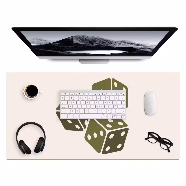 Bureau onderlegger - Dobbelsteen - Spel - Groen - Abstract — 4