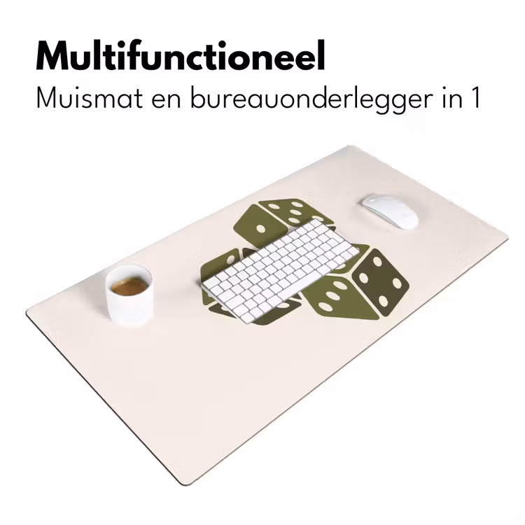 Bureau onderlegger - Dobbelsteen - Spel - Groen - Abstract — 7