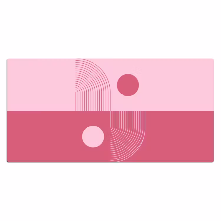 Bureau onderlegger - Geometrie - Patroon - Abstract - Roze - Modern — 2