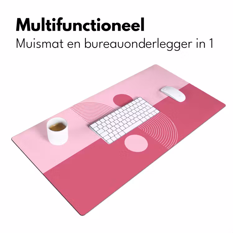Bureau onderlegger - Geometrie - Patroon - Abstract - Roze - Modern — 7