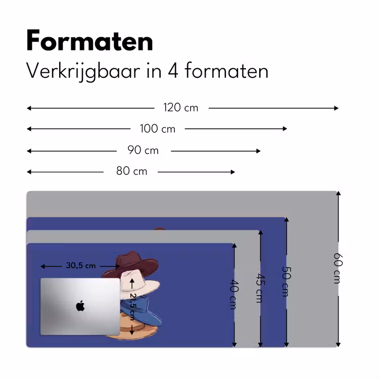 Bureau onderlegger - Hoeden - Gestapeld - Mode - Kleurrijk - Illustratie — 8