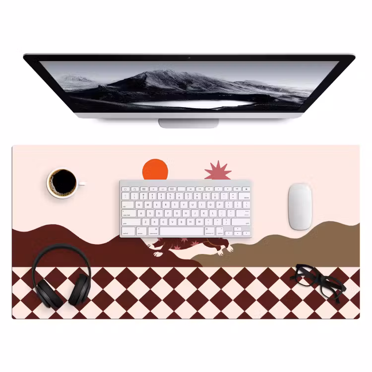 Bureau onderlegger - Hond - Abstract - Dieren - Modern - Bruin — 4
