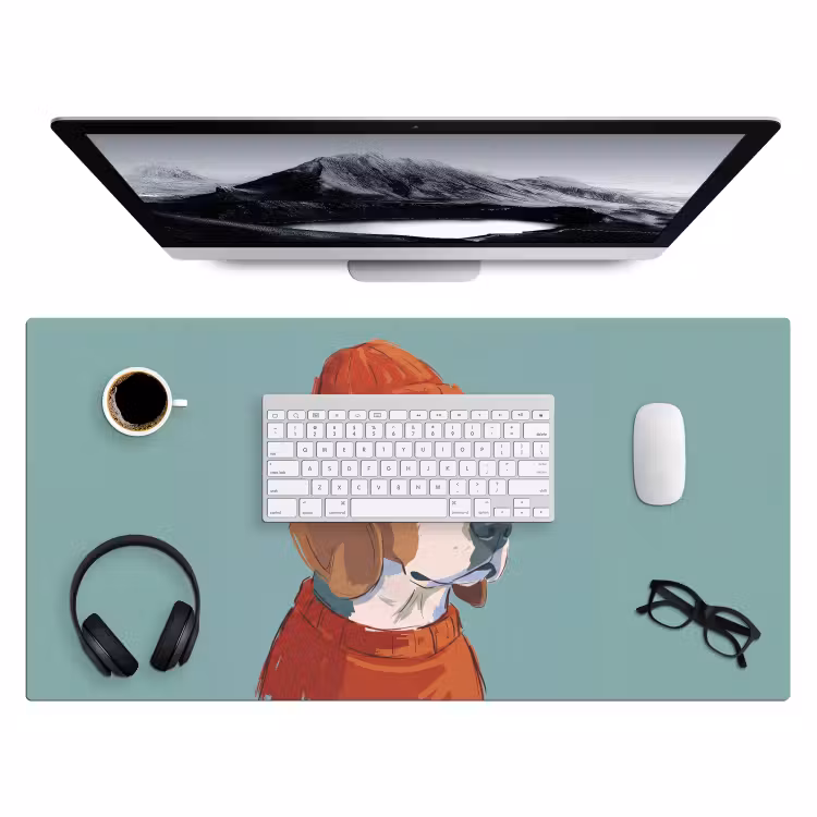 Bureau onderlegger - Hond - Beanie - Zonnebril - Dieren - Modern — 4