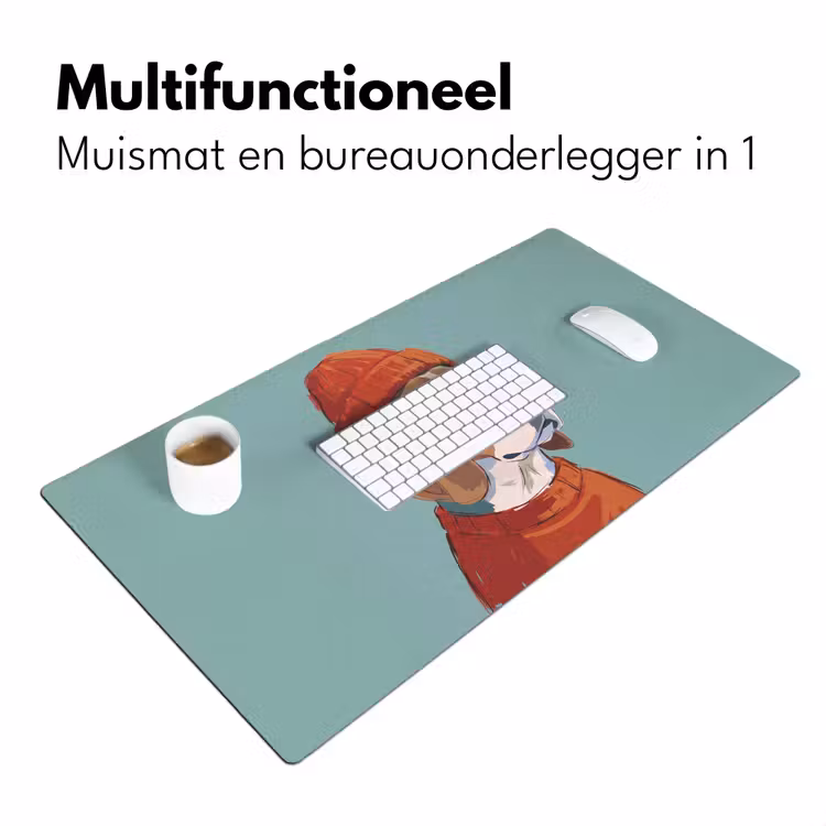 Bureau onderlegger - Hond - Beanie - Zonnebril - Dieren - Modern — 7