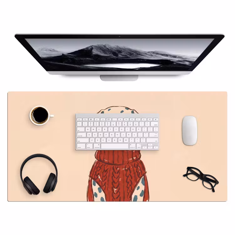 Bureau onderlegger - Hond - Trui - Winter - Dieren - Rood — 4