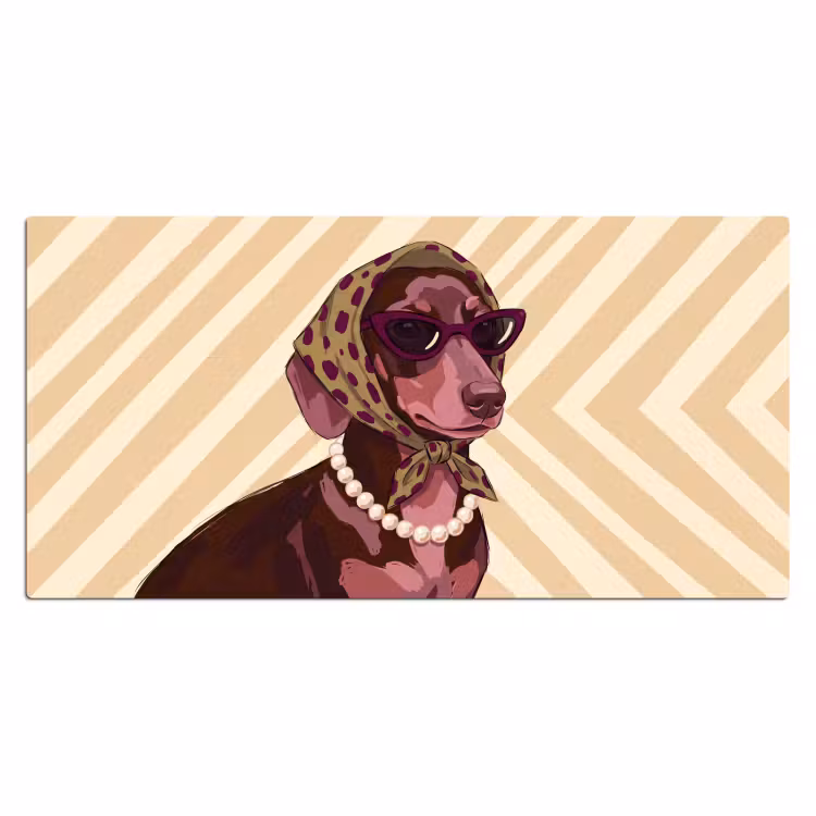 Bureau onderlegger - Hond - Zonnebril - Hoofddoek - Dieren - Modern — 2