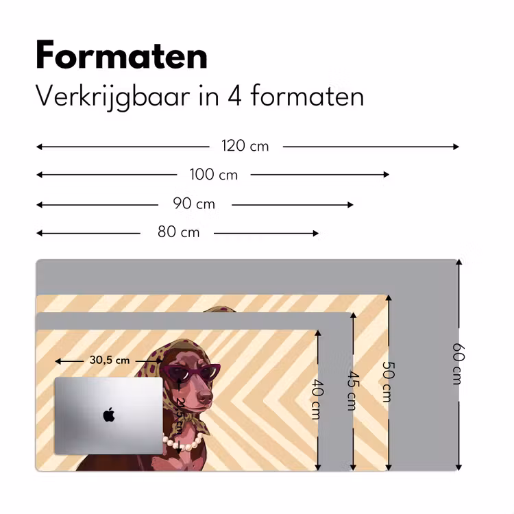 Bureau onderlegger - Hond - Zonnebril - Hoofddoek - Dieren - Modern — 8